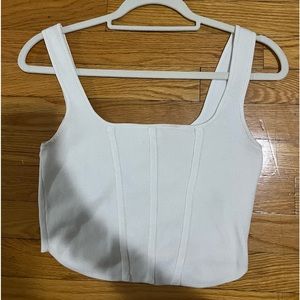H&M corset top size M white